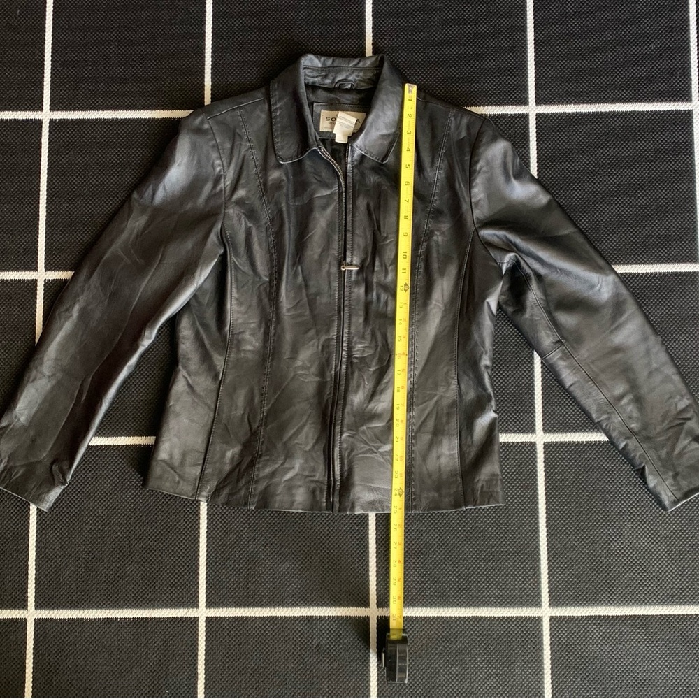 Sonoma Men's Black Leather Jacket - Picture 4 of 11